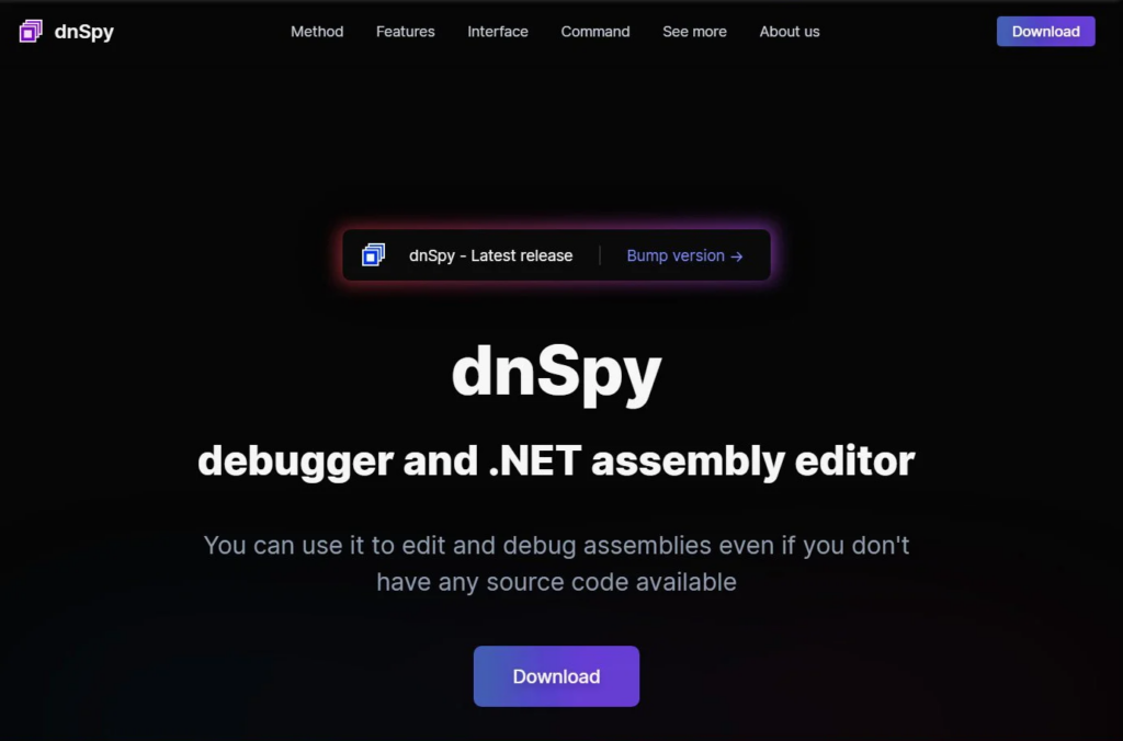 Malicious dnSpy website